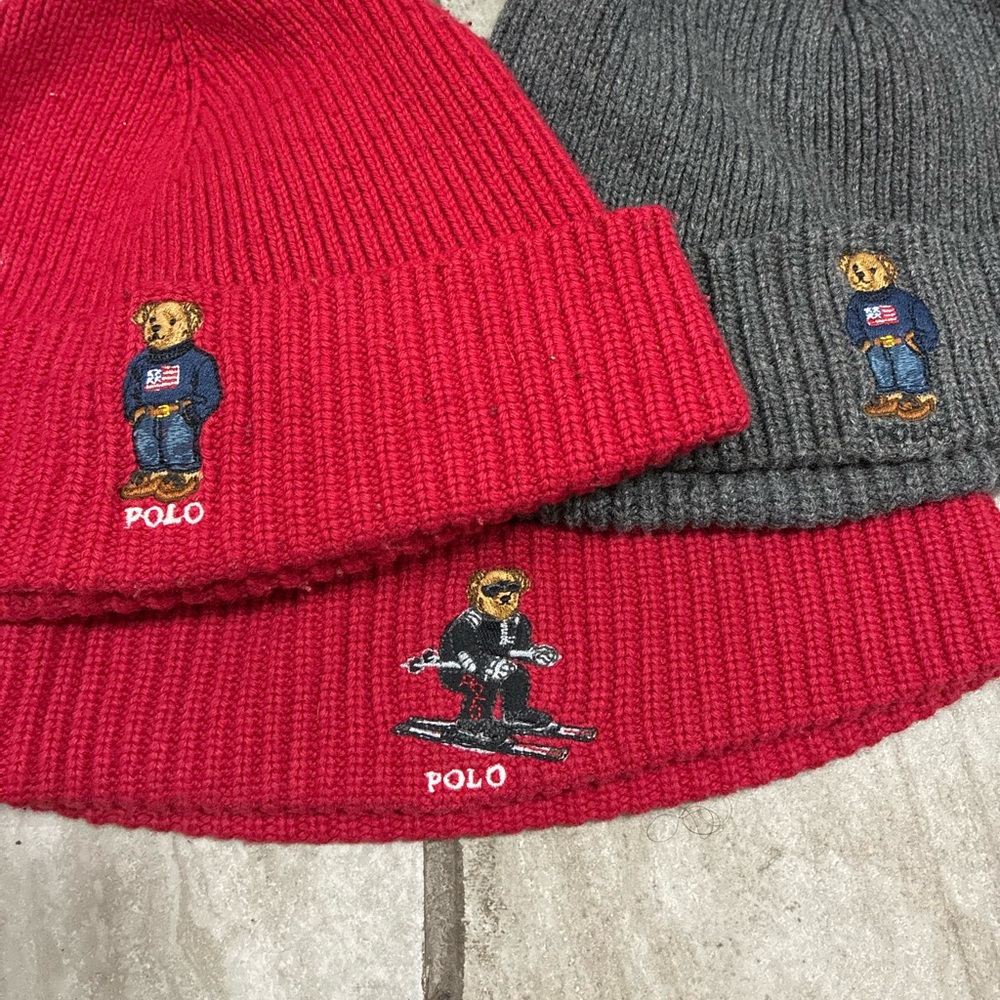 Polo Ralph Lauren Unisex American Flag Knit Beanie Bundle/Set One Size